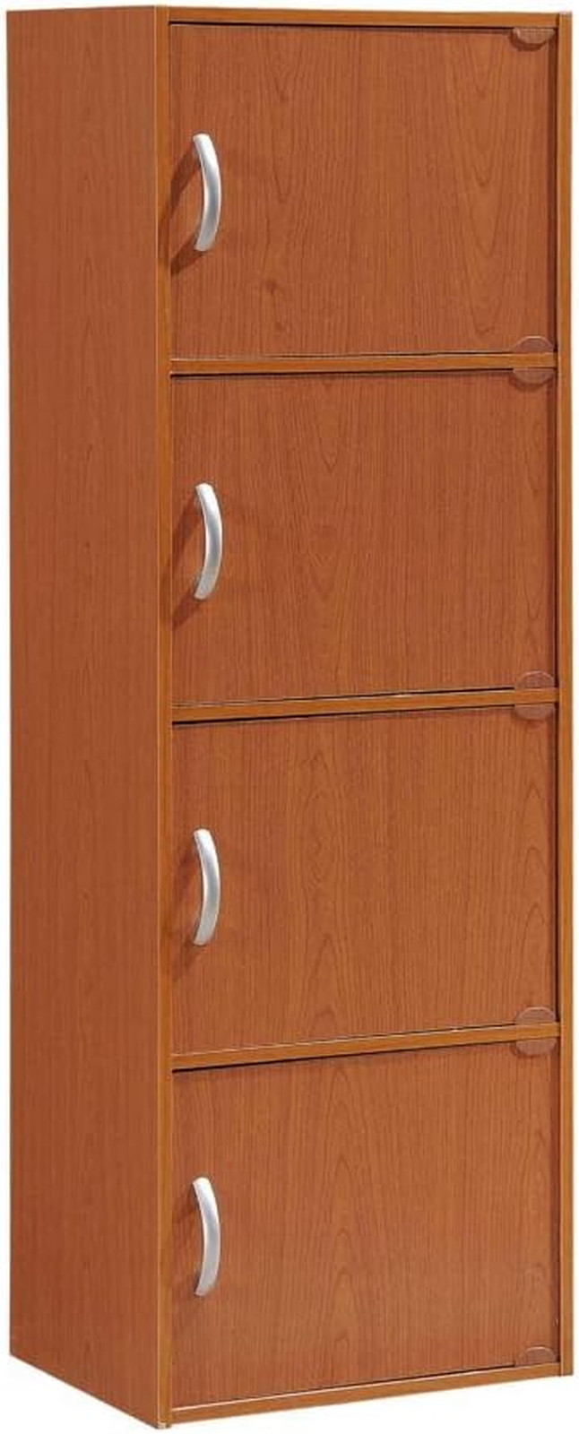 IMPORT 4-Shelf Bookcase Cabinet, Cherry