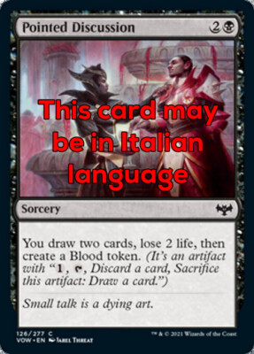 MTG POINTED DISCUSSION FOIL EXC - DISCUSSIONE PICCATA - VOW - MAGIC | eBay