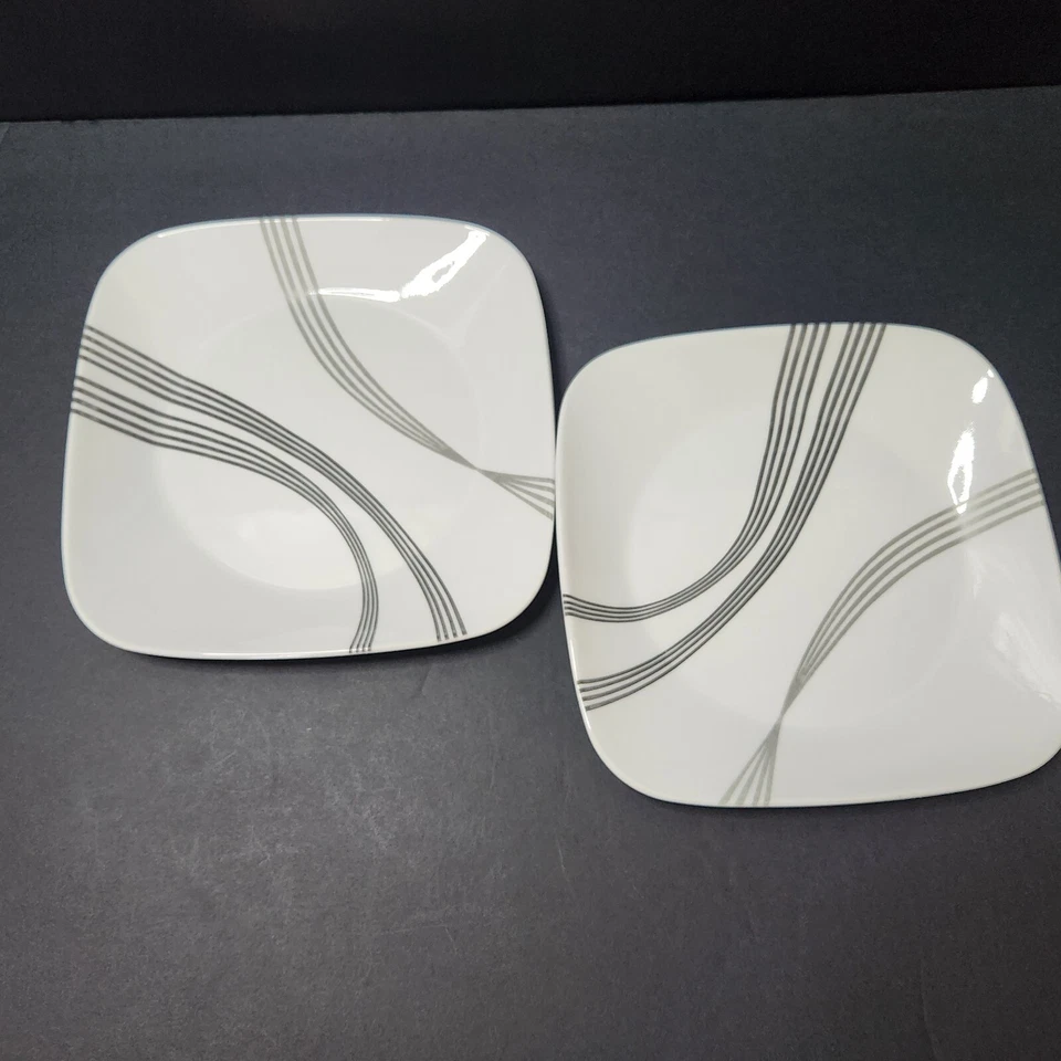 Corelle Dinnerware URBAN ARC 1 Dinner Plate 2 Luncheon Plates 2 Bowls Lot of 5 - Image 4 of 4