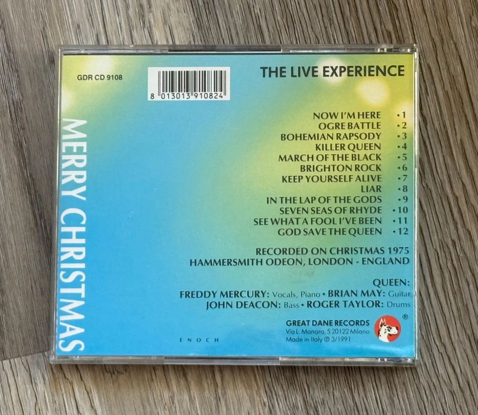 QUEEN CD LIVE  MEGA RARE - MERRY CHRISTMAS - GREAT  SOUND FREDDY MERCURY - Immagine 3 di 4
