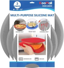 12 10 8 Inch Multi-Use Microwave Mat, Trivet, Pot Holders, Drying, Baking, Place