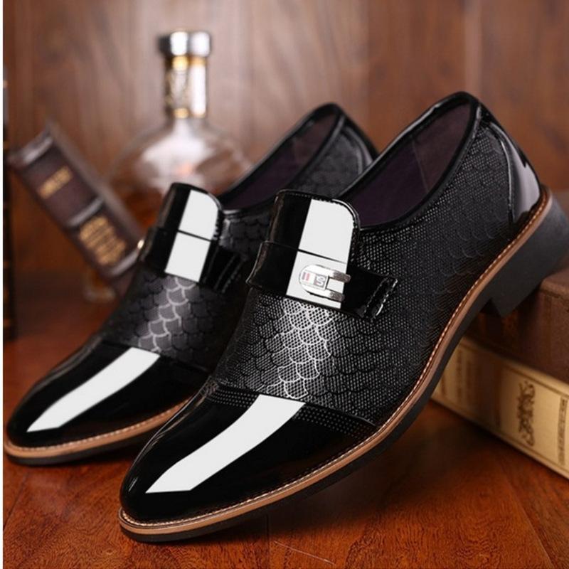 gold dress shoes amazon Amazon.com | Men's Slip On Gold Dress Shoes Snakeskin Leather Loafers   Metal Pointed Toe, Chunky Heel, Comfortable Fashion Casual Shoes for  Party,Ballroom,Bar Wear Blue 5.5 US