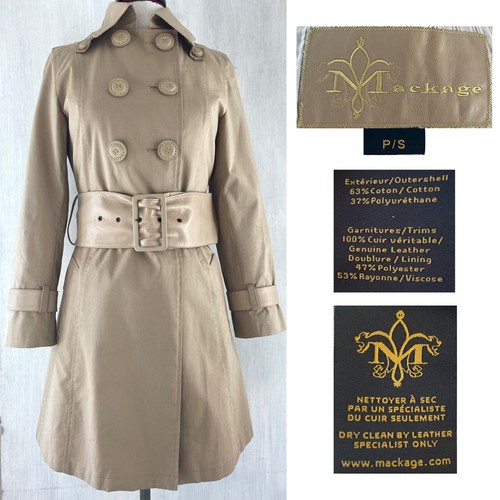 Belted Khaki Cotton Trench Coat 