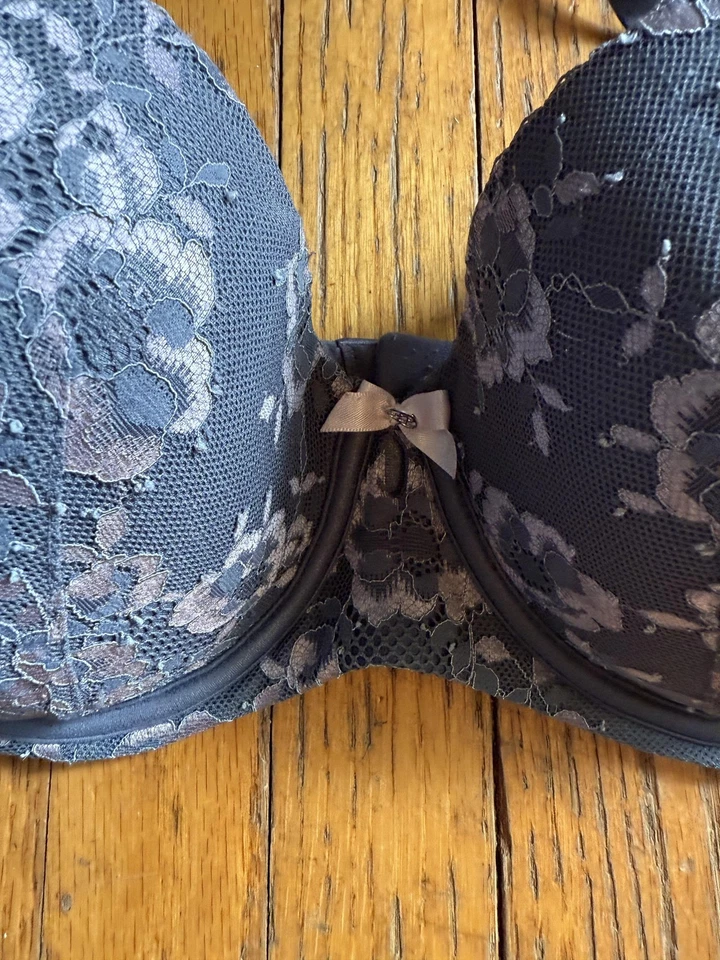 Victoria's Secret Bra Womens 38DD Gray Body by Victoria Demi Lace Underwire - Image 2 of 4