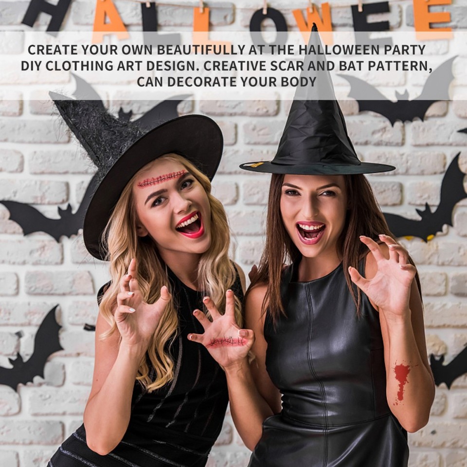 30pcs Scary Halloween Sticker Scar Sticker Fake Scar Decal Stickers ...