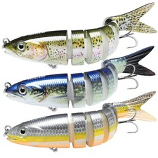 TRUSCEND Fishing Lures for Bass, Multi Jointed Segmented Swimbaits, Slow Sinking