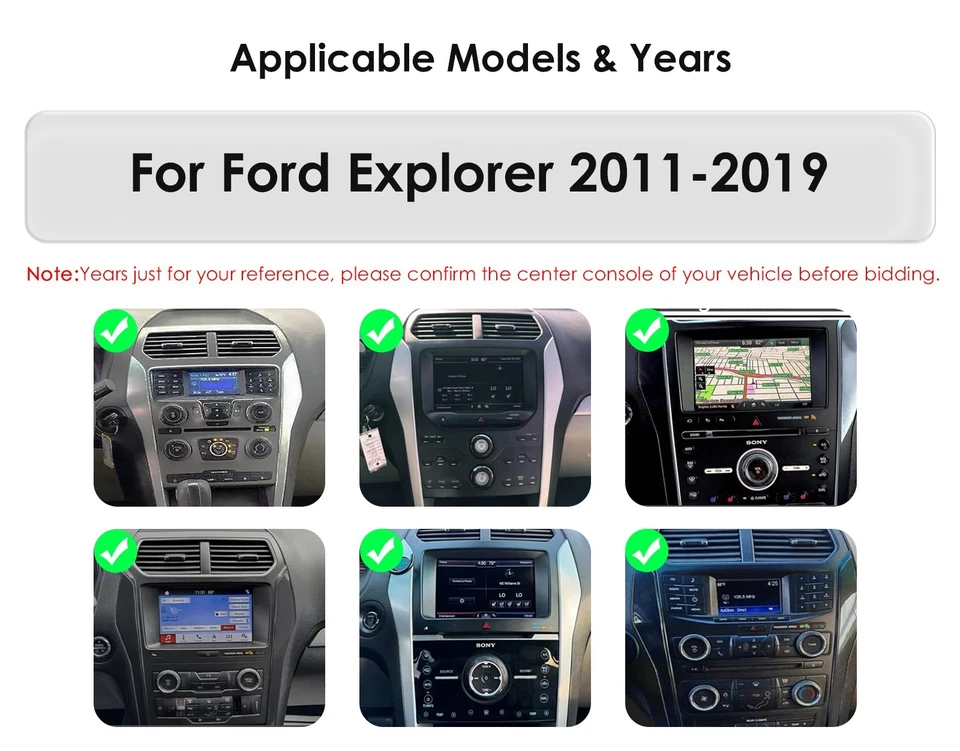 9.7" Car Radio Stereo GPS Apple Carplay Android Auto For Ford Explorer 2011-2019 Foto 3 de 4