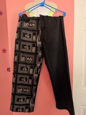 Black geometric Print Straight Jeans