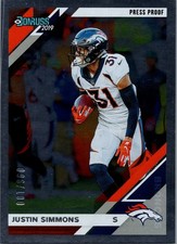 2019 Panini Donruss - Justin Simmons #88 Press Proof Silver /100
