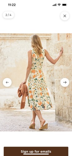 NWT Peruvian Connection Sorella Dress Floral M Faux Wrap Bodice Chinese Blossom - Picture 2 of 13