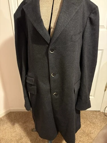 EUC Corneliani ID Grey Virgin Fine Wool Coat WITHOUT Removable Vest Size 60R - product listing photo