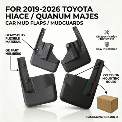4 Pcs Mud Guards For 2019 - 2021 Toyota Haice Front & Rear Splash Mud Flaps