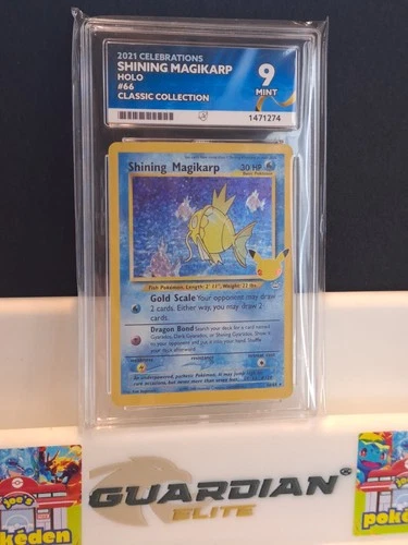 Ace 9 Shining Magikarp Holo Pokemon Card 64/64 Celebrations 2021 Mint Condition