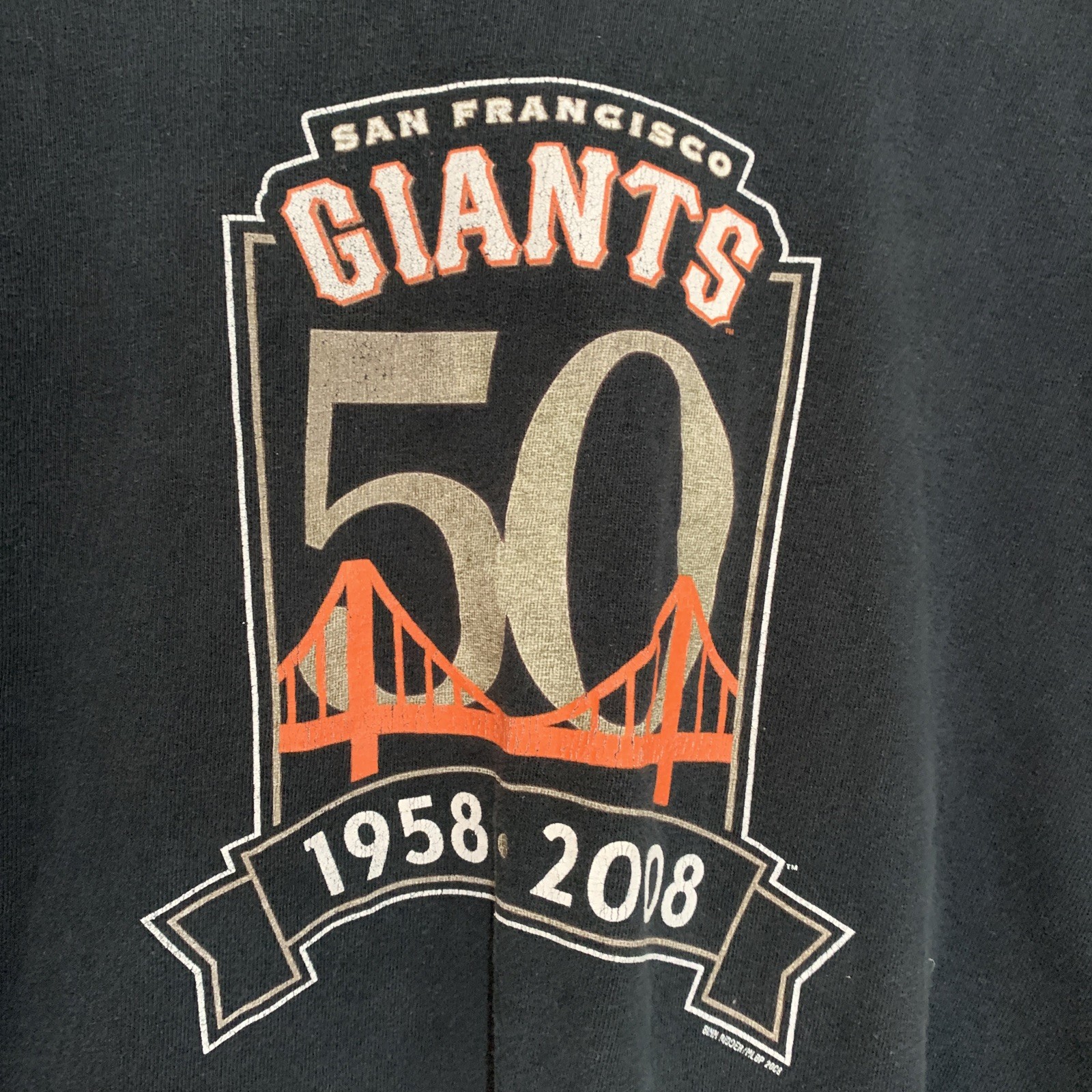 San Francisco Giants 50 Years 1958-2008 MLB T Shirt Youth XL - Bimm Ridder/MLBP