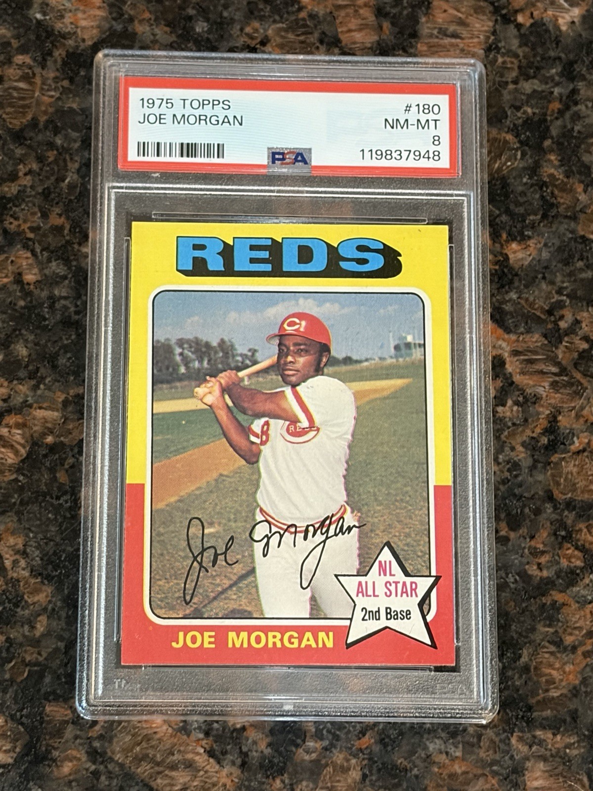 1975 Topps Joe Morgan #180 Baseball Card PSA 8