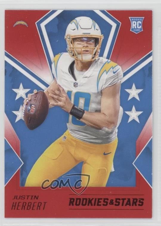 2020 Panini Rookies & Stars Rookie Red Justin Herbert #103 RC 0h6w