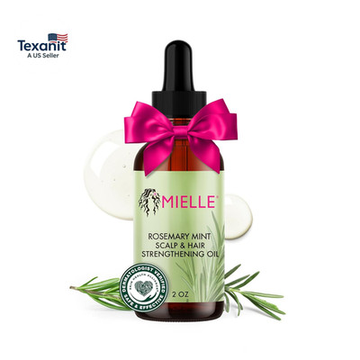Organics Rosemary & Mint Hair Oil - Strengthening Biotin Oil Infused Frizzy & Da