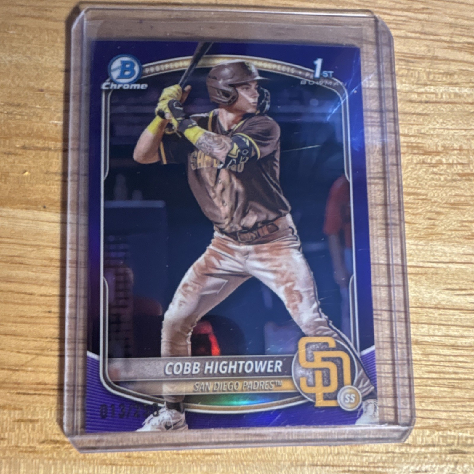 2025 Bowman Chrome Purple Refractor Cobb Hightower /250  Padres Rookie #BCP-104