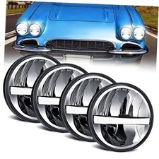 DOT Approved 5 3/4 5.75    Inch LED Headlights White DRL H4 Hi/Low 4PCS