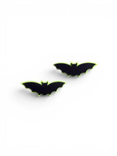 Bat Hair Clips  Spooky Halloween Barrettes  Set of Two Batty Accessories