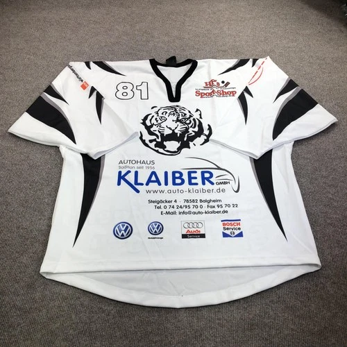 HC White Tigers Spaichingen Hockey Jersey Mens 52 White Metzen Athletic Graphic
