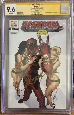 Siege 3, CGC 9.6 German Deadpool, J. Scott Campbell Signature Series Trade Dress