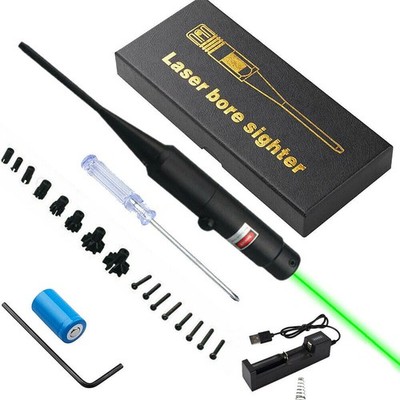 Green/Red Laser Bore Sight kit .177 to.50 Caliber BoreSighter for Rifles Handgun