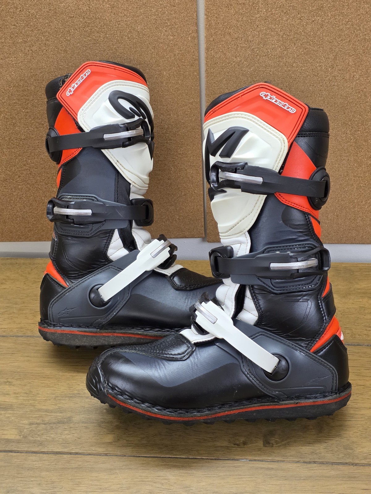 Alpinestars Tech-T Trials Boots Black/Gray/Red Fluo - US6 - UK5