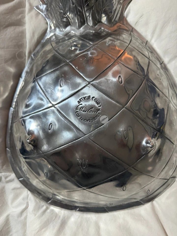 Arthur Court Grande Abacaxi Chip and Dip Bowl Presente de inauguração, divertido - Imagem 3 de 4