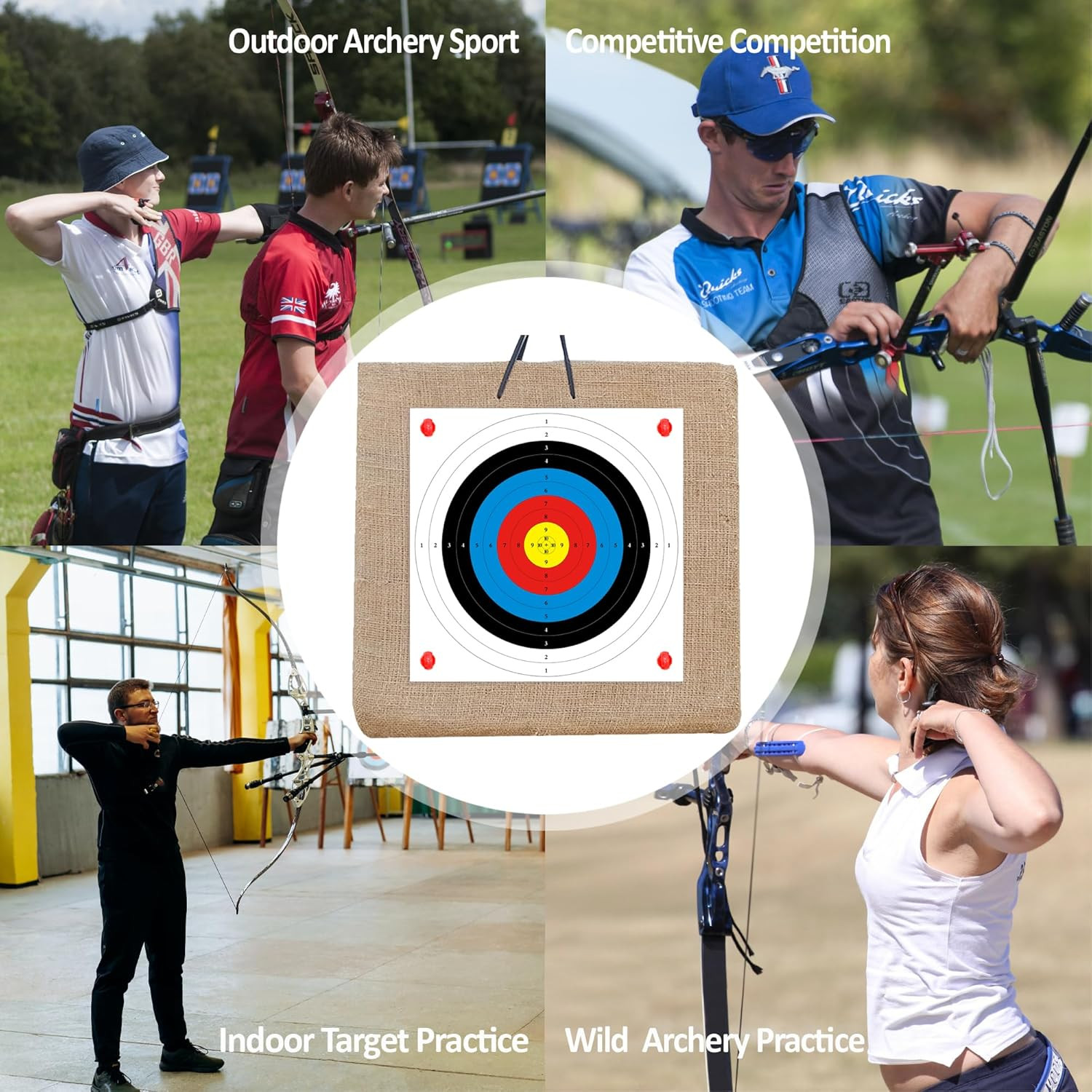 Archery Targets Paper, 20Pcs/50Pcs Bow and Arrow Targets for Hunting Backyard, A