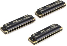 Fender Blues DeVille Harmonica 3-pack with Case