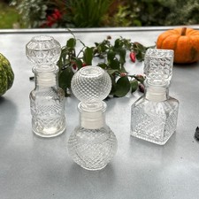 3 szklane butelki - butelki czarownic - magiczne butelki - księżycowe szkło na wodę do rytuału kolekcjonerskiego