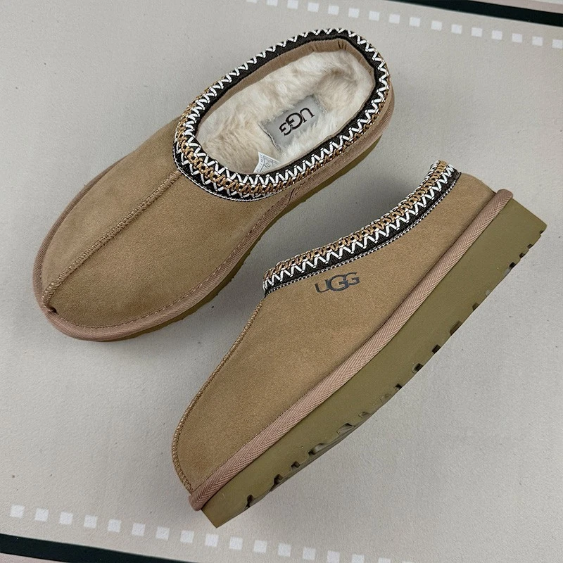 Zapatillas para mujer UGG Tasman II piel de oveja castaño trenzada gamuza superior seleccionar talla Foto 3 de 4