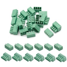 Bonsicoky 10Set 3.81mm Pitch Male Female 4Pin PCB Screw Terminal Block Connec...
