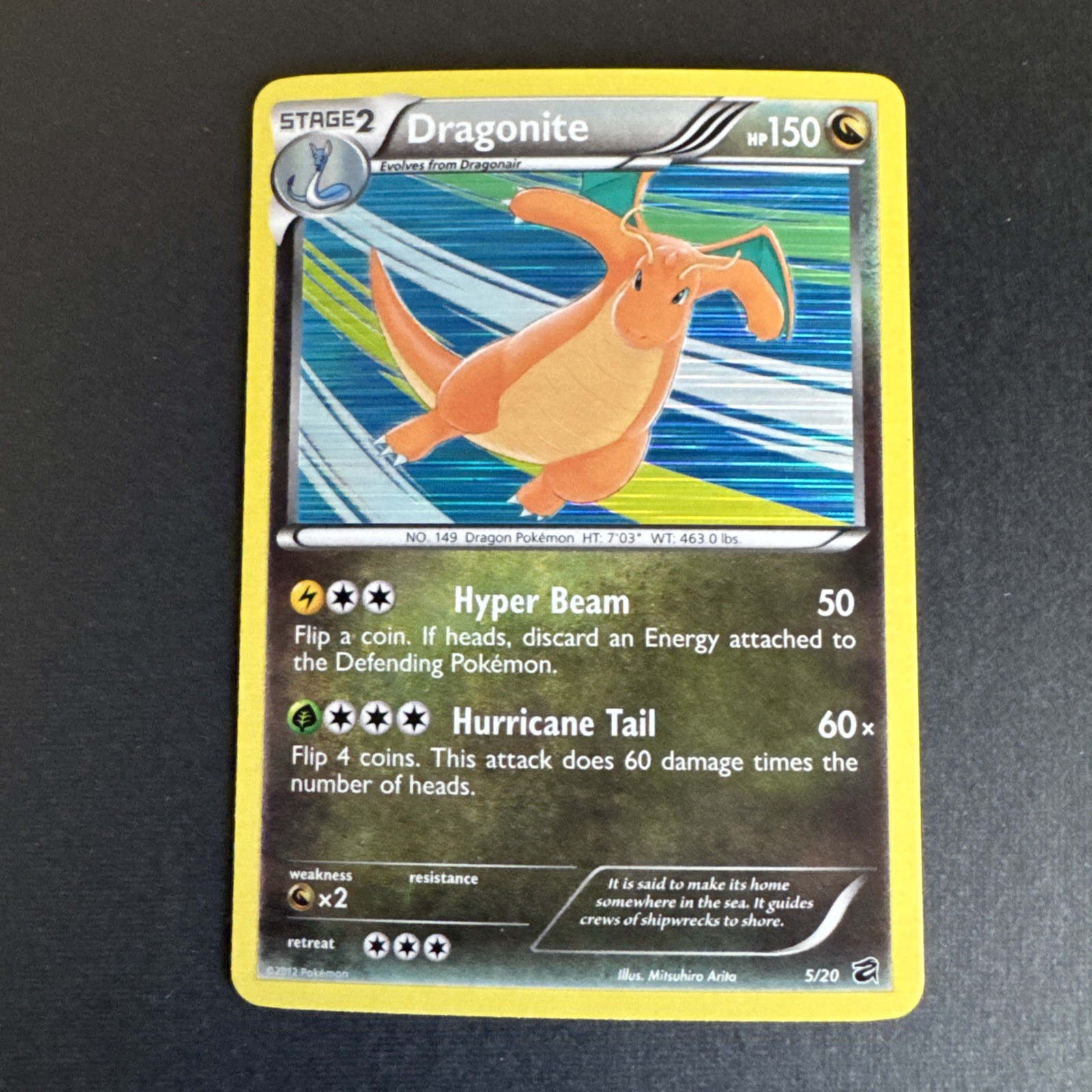 Dragonite Holo Card 5/20 Dragon Vault NM Condition Pokemon TCG