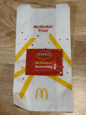 McDonald's Vegemite McShaker Seasoning + Shaker Bag Australia Special Item 2025