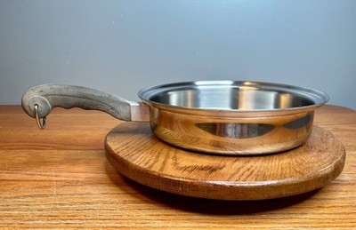 Vintage  11''  Saladmaster T304S Surgical Stainless Steel  Skillet  NO LId  Made