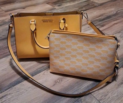 Michael Kors Hope Medium Messenger Bag Marigold Yellow Satchel Purse Strap
