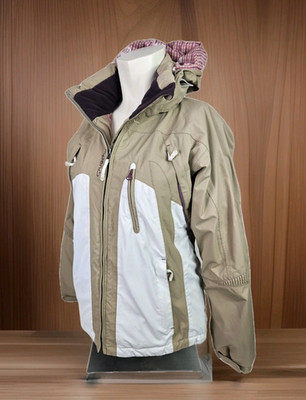 Quechua Light Brown/White/Pink Hooded Jacket ~ Youth Size XS