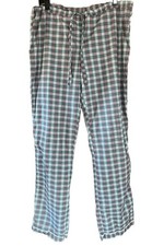 LUCKY BRAND PANTS ADULT LARGE Blue/green PLAID LOUNGE LIGHTWEIGHT SLEEPWEAR