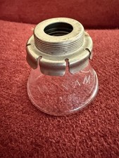 ANTIQUE ADVERTISING CANDLESTICK TELEPHONE GLASS MAXIM N Y MOUTHPIECE ACCESSORY 