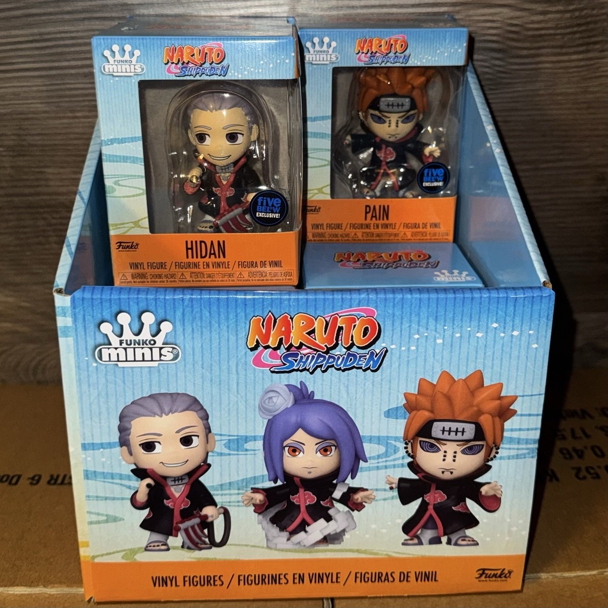 Complete Set of 9 Naruto Shippuden Akatsuki Exclusive Funko Minis