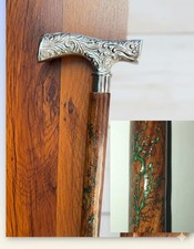Victorian Brass Derby Handle Walking Cane Handmade Wooden Stick Gentlemen Gift