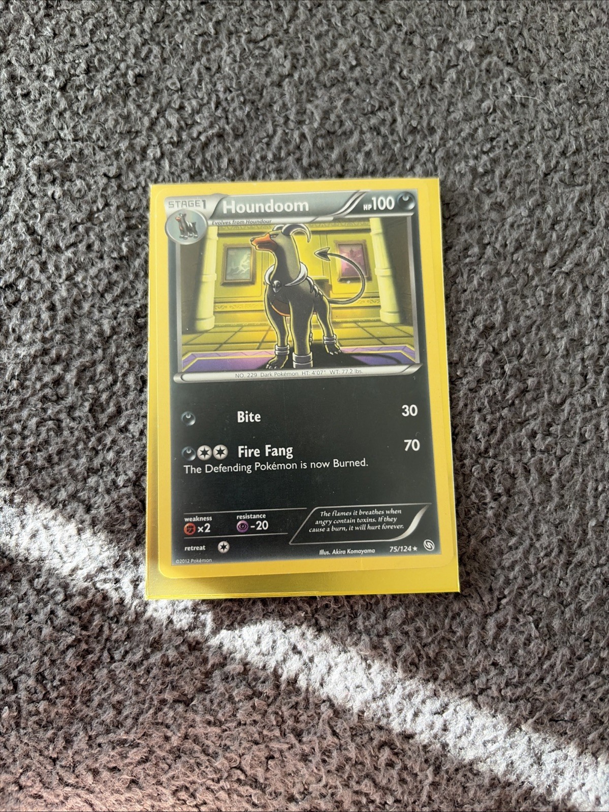 Pokémon 2012 Houndoom Card 75/124 Dragons Exalted Regular