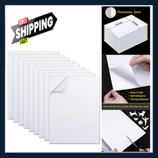 Self Adhesive Foam Sheets White 9x12 Inch 2mm EVA Craft Paper for Cardmaking