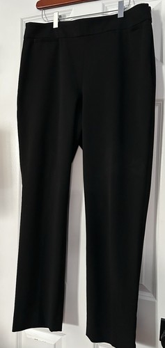 $148 SPANX SPANXsmooth PerfectFit Ponte Slim Straight Pants Black 1X Petite - Picture 2 of 11