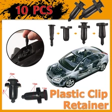 10MM Bumper Clips Car Auto Hole Plastic Rivets Fastener Fender Push Pin 10 Pcs