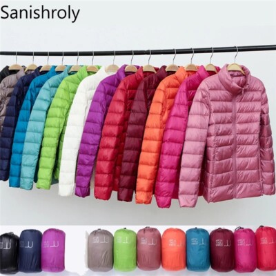 Super Light Women's Ultralight 90% Duck Down Puffer Jacket Coat Warm Ultralight