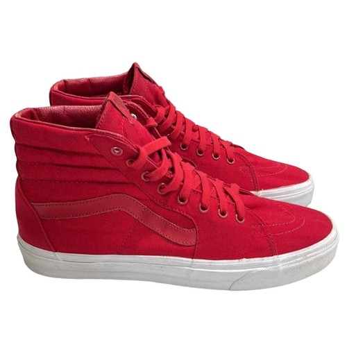 mono red vans sk8 hi