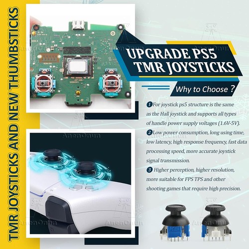 Joystick electromagnético TMR para controlador PS5 Thumbstick actualización sin deriva réplica - Imagen 3 de 30